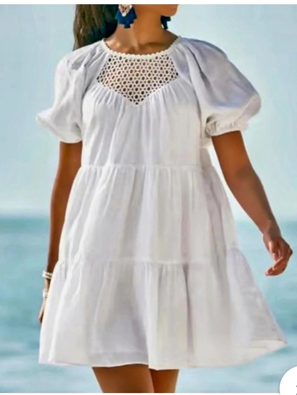 Lilly Pulitzer Kay Short Sleeve Eyelet Dress White Mini Dress